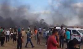 #شاهد قصف قوات الاحتلال بقذائف المدفعية قرب مخيم العودة شرق جباليا شمال قطاع غزة . 
تصوير مراسلنا: توفيق حميد