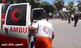 #فيديو الاصابات الناجمة عن اعتداء الاحتلال على المتظاهرين السلميين على حدود المحافظة الوسطى لقطاع غزة