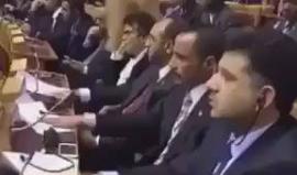 احتجاج الوفد البرلماني الكويتي على كلمة عضو برلمان الكيان الصهيوني