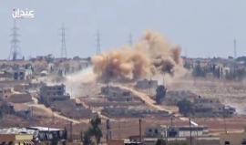 #شاهد بعض الغارات الجوية على مدينة حريتان بريف حلب الشمالي