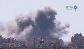 لحظة قصف الطيران الروسي على أحياء #درعا البلد اليوم .