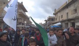 #شاهد .. مظاهرة في مدينة الاتارب بريف #حلب تنديداً بالصمت الدولي عما يحصل في مدينة حلب من مجازر.