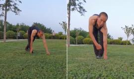 بالفيديو- لهذا السبب.. رجل يمشي مثل القرود منذ 30 عاما