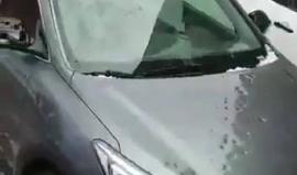 #فيديو تساقط "حبات برد" كبيرة على أجزاء من المدينة المنورة اليوم