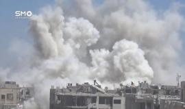 #شاهد كيف تسقط صواريخ قوات الأسد على حي جوبر شرقي #دمشق ؟