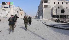 الجيش الحر داخل مدينة الباب بعد طرد تنظيم الدولة