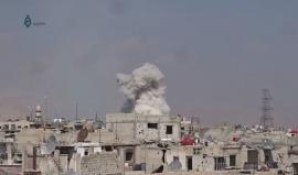 #شاهد قصف بصواريخ الفيل لـ حي القابون بدمشق