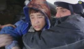 مشاهد مروعة من المجزرة التي ارتكبها الطيران الروسي بحق المدنيين في معرة مصرين بمدينة #إدلب فجر اليوم