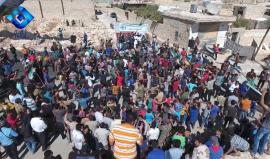#شاهد مظاهرة في مدينة اورم الكبرى بريف #حلب الغربي نادت باسقاط نظام الاسد ودعت الى استمرارية الثورة.