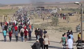 #فيديو: مقتطفات ومشاهد من #جمعة_الحرية_والحياة في مخيم العودة شرق غزة