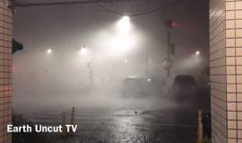 #شاهد قوة الرياح التي صاحبت اعصار تايون المدمر