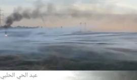 #شاهد قوات الاحتلال تطلق غازات تجاه الشبان على السياج الفاصل شرق مدينة غزة . 
تصوير عبد الحي الحلبي