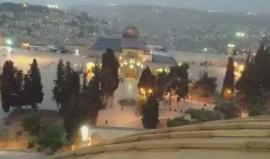 تصوير من أعلى "قبة الصخرة" المشرفة يرافقه أصوات جميلة للآذان