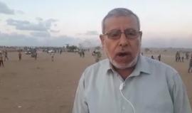 Dr. Walid Amer, The spokesperson of the #GreatReturnMarch speaking about the events of the 25th Friday march. 14th Sept, 2018.
#تصوير: عزام العبادلة