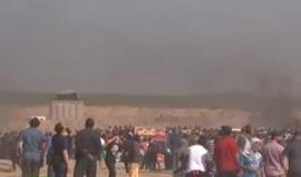 #مباشر تواصل فعاليات مسيرة العودة الكبرى على طول السياج الفاصل الشرقي لقطاع غزة