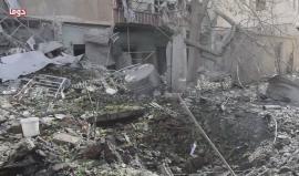 14 غارة جوية على مدينة #دوما بريف #دمشق