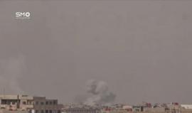#شاهد| طائرات النظام السوري تواصل قصف بلدة عين ترما في الغوطة الشرقية