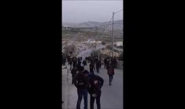#فيديو جانب من المواجهات بين الطلبة وقوات الاحتلال في بلدة تقوع جنوب شرق بيت لحم