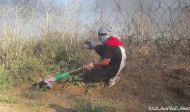 شاهد: مقتطفات من المواجهات المندلعة شرق مدينة غزة في جمعة #المقاومة_خيارنا