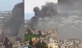 #شاهد تجدد الاشتباكات في مخيم عين الحلوة بين عناصر متشددة والقوات الفلسطينية المشتركة