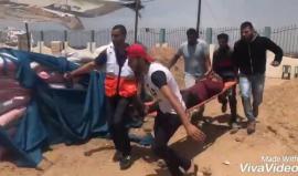 #شاهد| إصابة برصاص الاحتلال شرق مخيم البريج وسط قطاع غزة