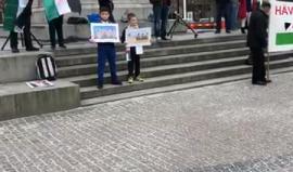 #شاهد مظاهرة الآن في مدينة مالمو السويدية دعما لـ #مسيرة_العودة_الكبرى في قطاع غزة