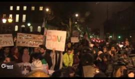 وقفة احتجاجية لحلب أمام منزل رئسية الحكومة البريطانية