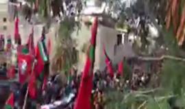 #فيديو تشييع جثمان الشهيد أحمد سليم 24 عاما الذي ارتقى برصاص الاحتلال في بلدة جيوس شرق قلقيلية