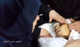 وداع مؤثر للشهيد الطفل ياسر أبو النجا الذي قضى أمس برصاص جيش الاحتلال شرق خانيونس جنوب قطاع غزة