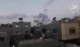 #شاهد 7 غارات إسرائيلية تستهدف شرق بيت حانون شمال قطاع #غزة قبل قليل