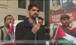 #شاهد فلسطينيون وأتراك يطالبون #بريطانيا بتحمل مسؤولياتها عن #وعد_بلفور.
تقرير: طه عودة