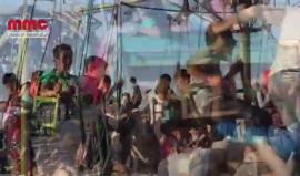 #شاهد فريق الدعم النفسي في فريق ملهم يقيم حفل للأطفال في مخيم #معراتا في ريف إدلب في أول ايام "عيد الفطر"