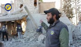 غارات جوية تدمر مركز الدفاع المدني في مخيم خان الشيح بريف #دمشق