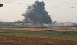 #شاهد| ضحايا بفعل قصف طائرات النظام السوري على مدينة #الرستن بريف #حمص الشمالي