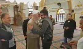 استقال الشيخ رائد صلاح في مسجد حسن بيك في مدينة يافا عقب افراج الاحتلال عنه صباح اليوم