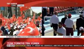 #بث_مباشر: تجمع مليوني للأتراك في #اسطنبول بفعالية "الديمقراطية والشهداء"