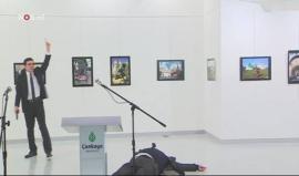 #شاهد.. لحظة اغتيال السفير الروسي في العاصمة التركية أنقرة