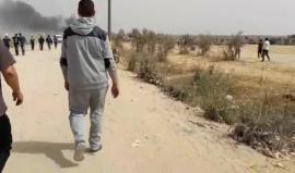 المواجهاا المدلعة شرق مدينة غزة
مسيرة العودة الكبرى