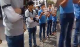 #شاهد وقفة تضامنية لطلبة مدرسة العهدة العمرية في خيمة الاعتصام في بلدة العبيدية ببيت لحم