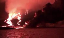 عملية التفريغ الكهربائي المصاحب لثوران بركان الكامبور في جزيرة فرنانديني واحدة من جزر أرخبيل غالاباغوس   

الفيديو: CNH Tours Galapagos