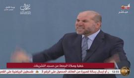 #شاهد ..  خلال خطبته الجمعة بعد لقائه الرئيس الصهيوني وحاخامات في " تل ابيب" وإدانته المقاومة.. 
محمود الهباش : كل من يحاول زعزعة الثقة بالرئيس عباس عميل وخائن , لا صلح مع حماس وعليهم العودة لشرعية الرئيس عباس قائد جماعة المسلمين .. وإلا فهم في النار  !