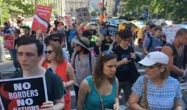 #مباشر مظاهرة في نيويورك احتجاجا على إجراءات ترمب ضد المهجرين