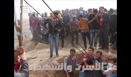 #شاهد مقتطفات من #جمعة_الشهداء_والاسرى من شرق غزة