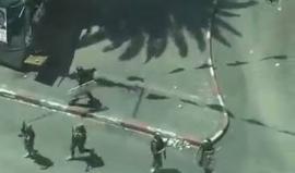 #شاهد  عناصر أجهزة السلطة تقمع وتطارد متظاهرين خرجوا في نابلس تنديدا بقتل المواطن أحمد عز حلاوة في سجن الجنيد صباحا