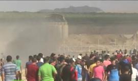 #مباشر استمرار اعتداء قوات الاحتلال على المتظاهرين شرق غزة