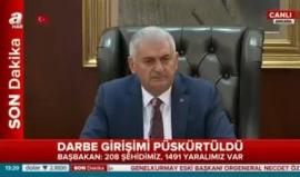 #شاهد| رئيس الوزراء التركي بن علي يلدرم يبكي أثناء المؤتمر الصحفي قبل قليل.