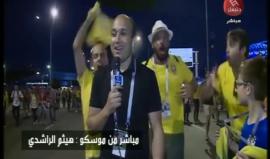 #شاهد  كيف تصدى مراسل قناة "حنبعل" التونسية لمشجعين رفعوا العلم الإسرائيلي خلال بث مباشر له