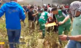 #عاجل إصابة متظاهر برصاص الاحتلال قبل قليل شرق جباليا شمال قطاع غزة . 
#مسيرة_العودة_الكبرى