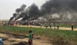 #شاهد مسيرة العودة شرق قطاع غزة في الجمعة السادسة
تصوير: عطية درويش