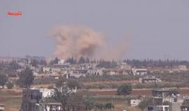 غارات جوية على بلدة الزعفرانة بريف #حمص الشمالي 
#سوريا